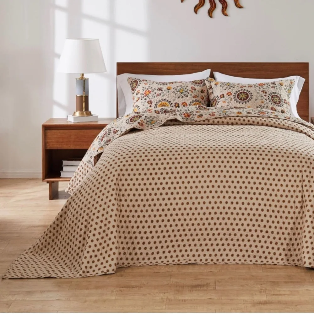 Greenland finely stitched andorra bedspread king set